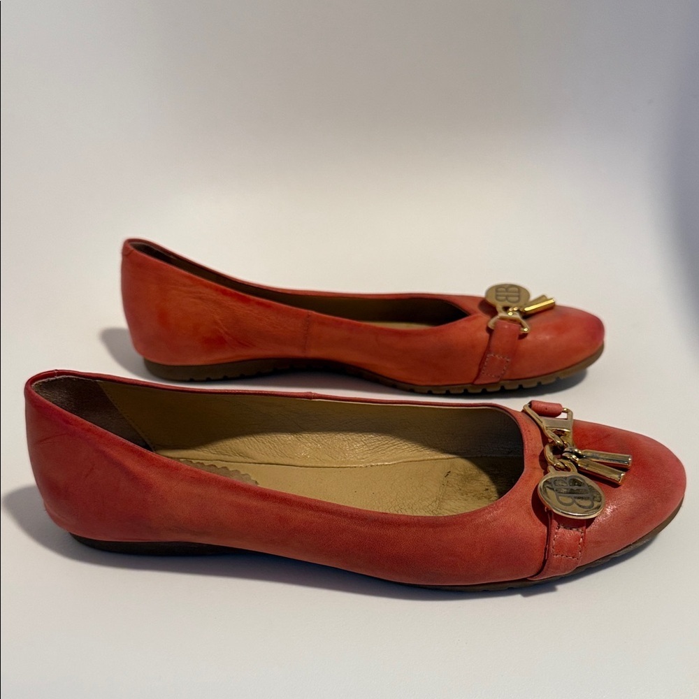 Badura orange-red color Leather Ballet Flats EU37/US6.5 - Picture 4 of 9